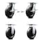 Service Caster 8 Inch Phenolic Caster Brakes/Swivel Locks and 2 Rigid, 2PK SCC-35S820-PHB-SLB-BSL-2-R-2 - alternate 1